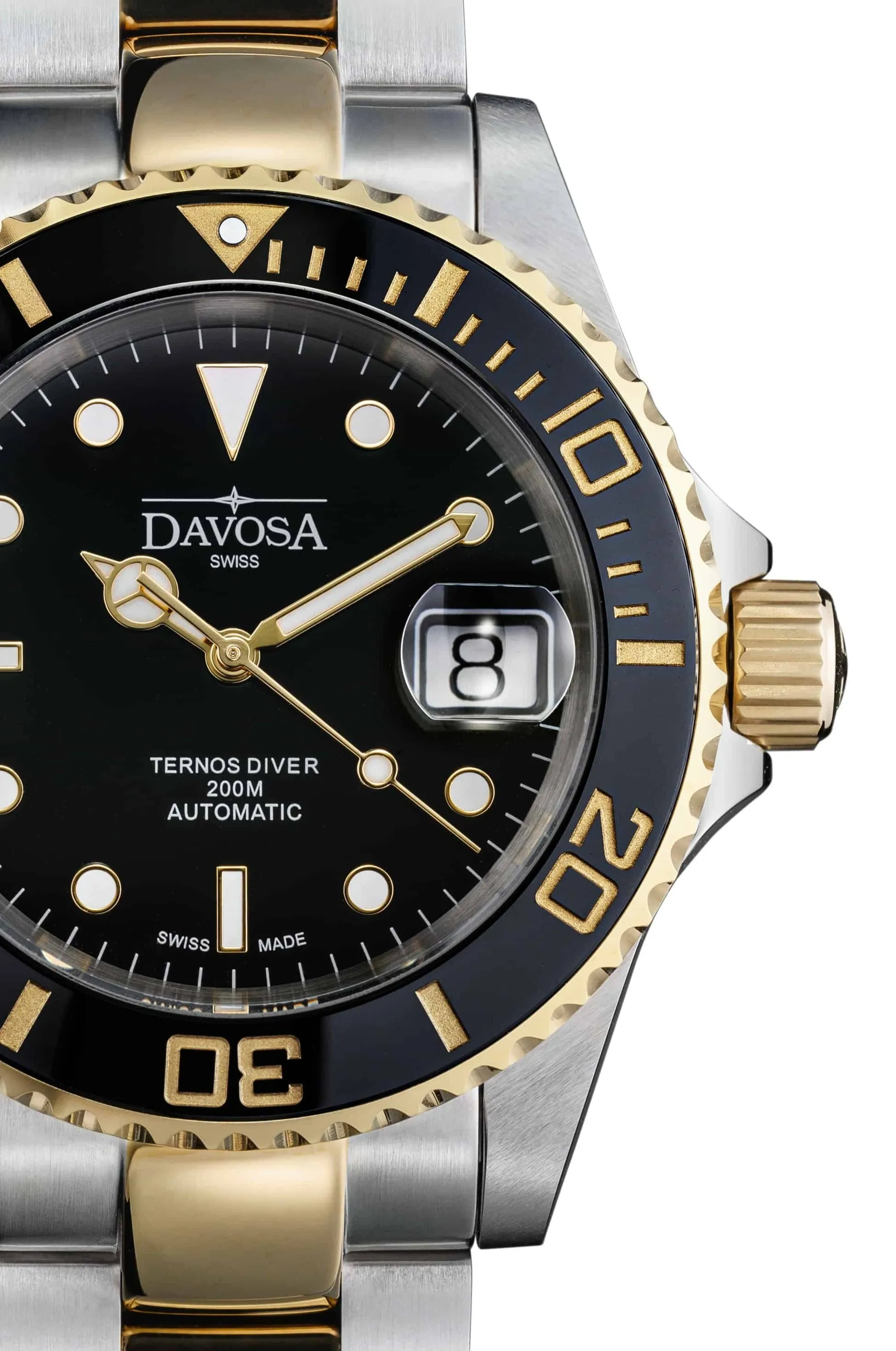 Ternos Ceramic Automatic Swiss-Made Black Gold Diving Watch 16155530