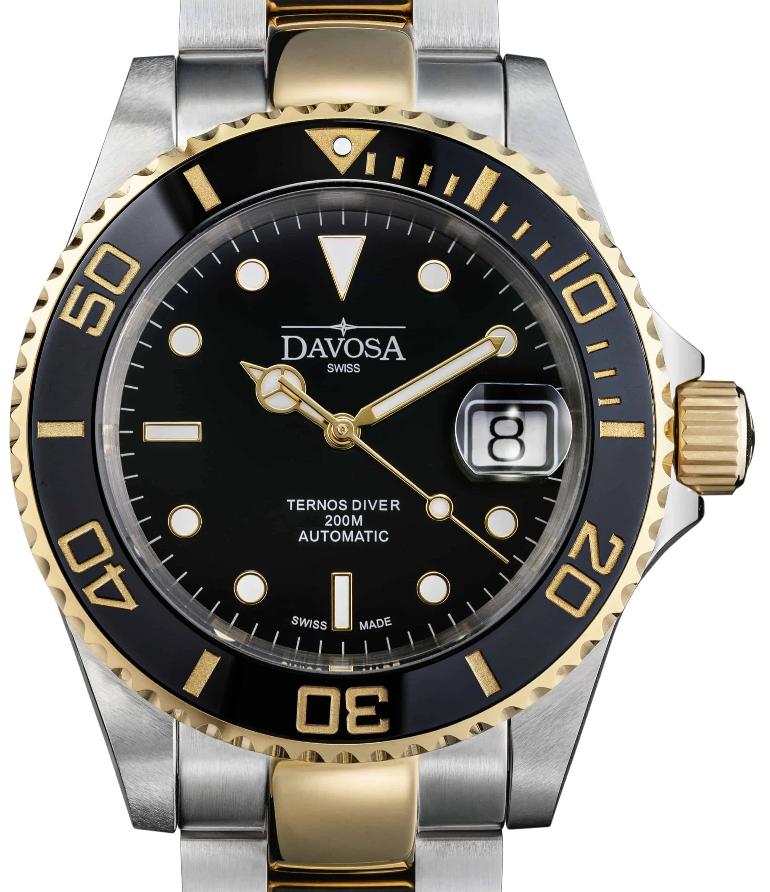 Ternos Ceramic Automatic Swiss-Made Black Gold Diving Watch 16155530