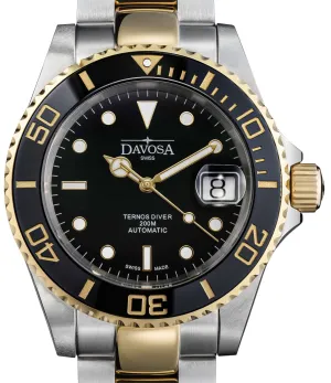 Ternos Ceramic Automatic Swiss-Made Black Gold Diving Watch 16155530