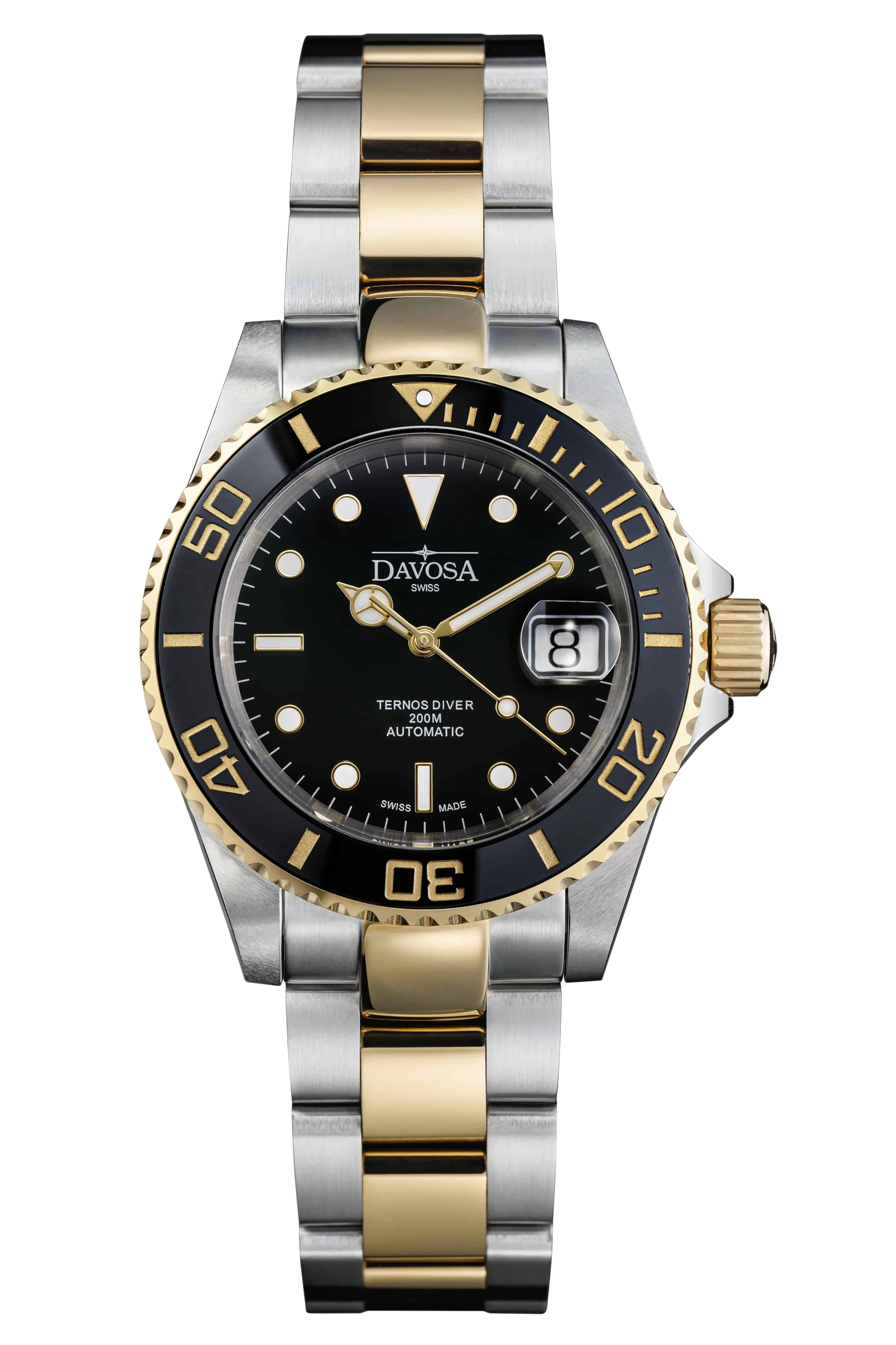 Ternos Ceramic Automatic Swiss-Made Black Gold Diving Watch 16155530