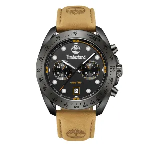 Timberland Carrigan Black dial Brown leather Strap Men's watch