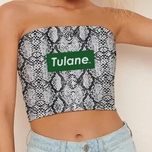 Tulane Snakeskin Tube Top