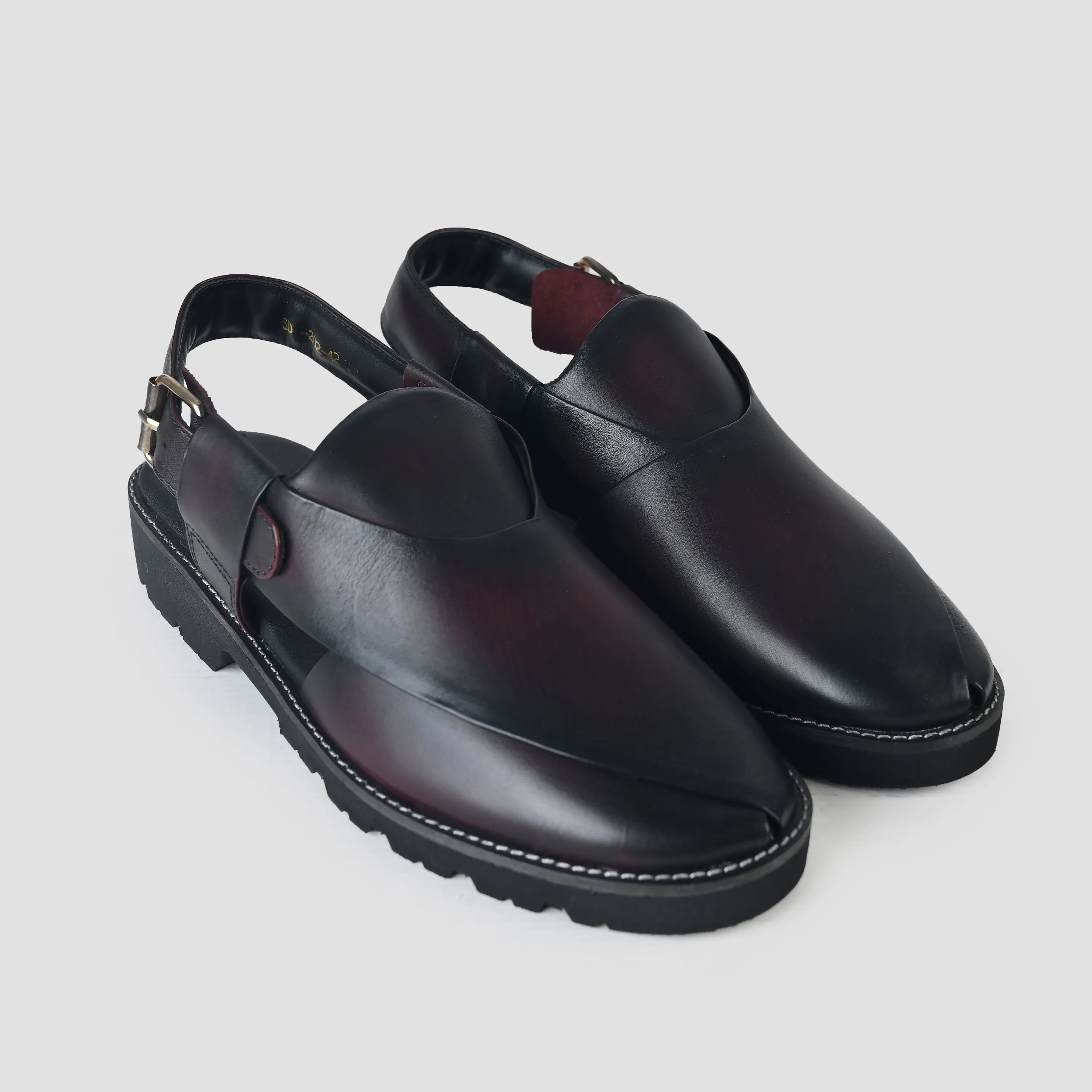 TWO TONE LEATHER SANDAL