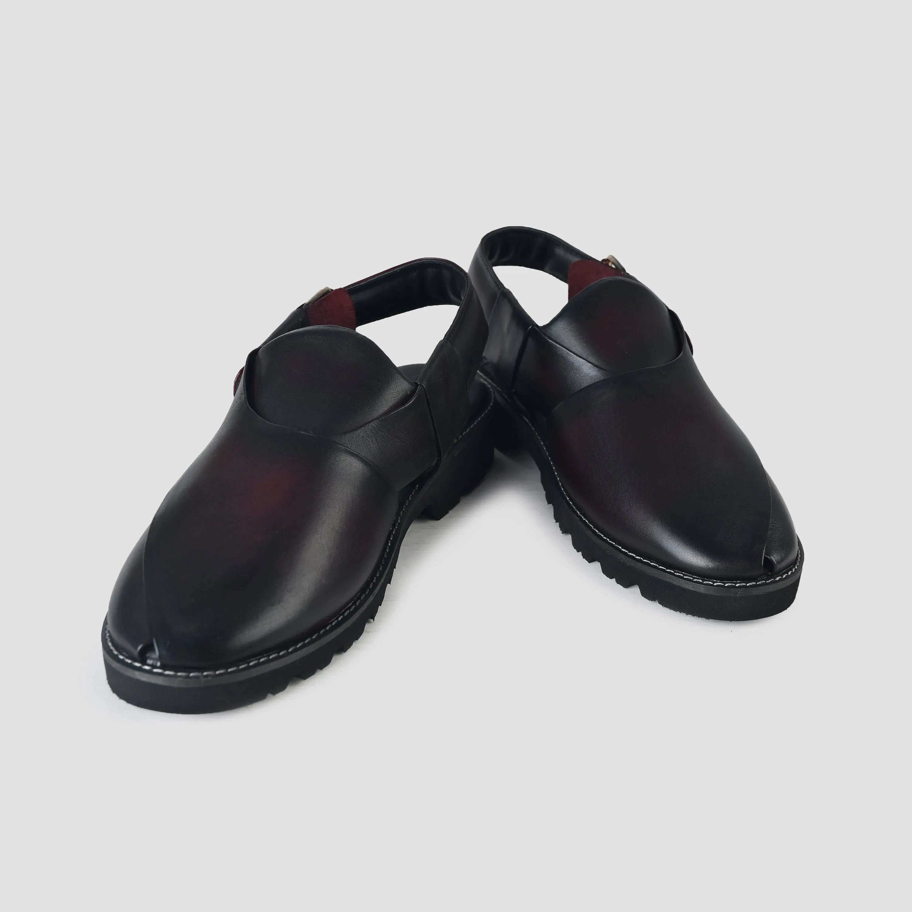 TWO TONE LEATHER SANDAL