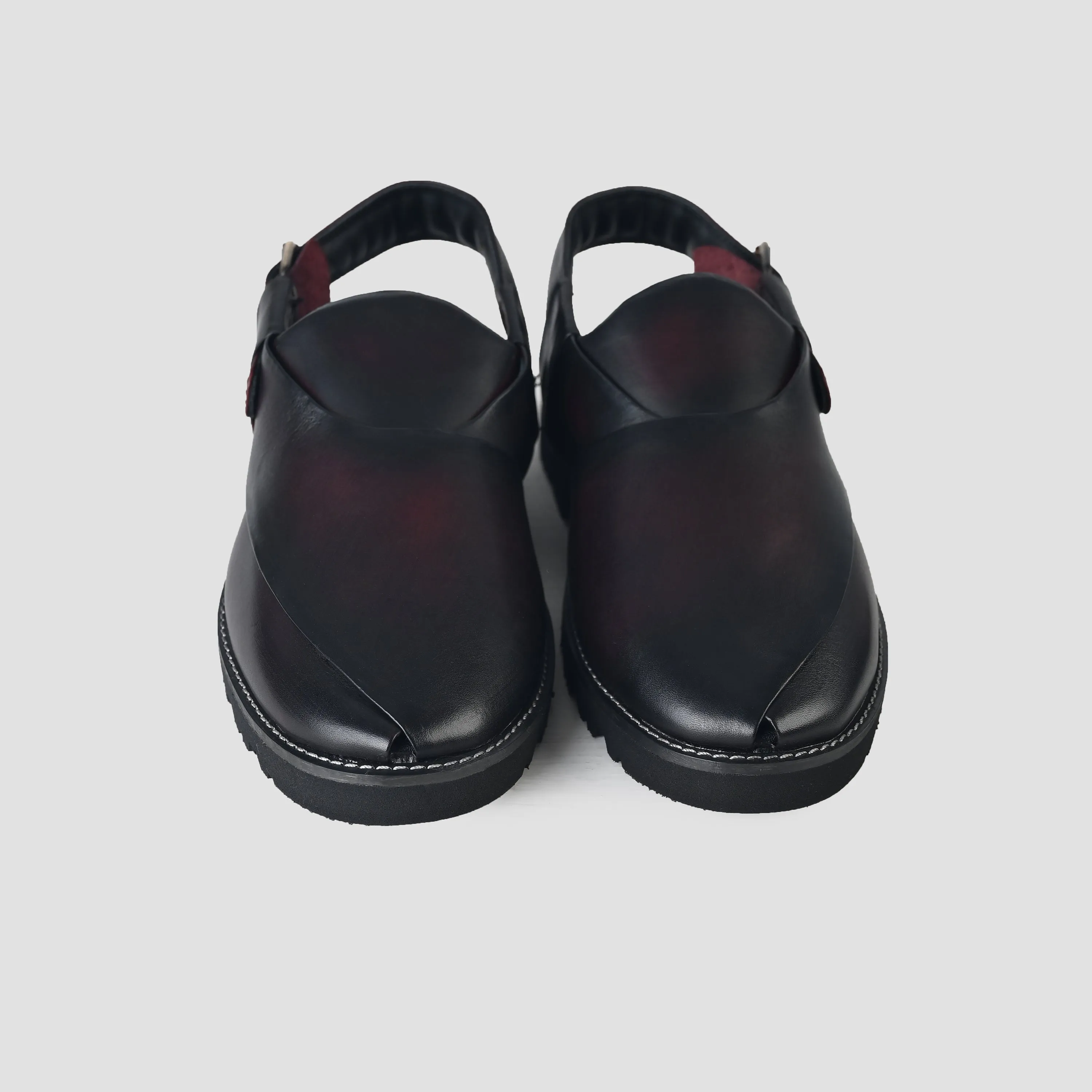 TWO TONE LEATHER SANDAL