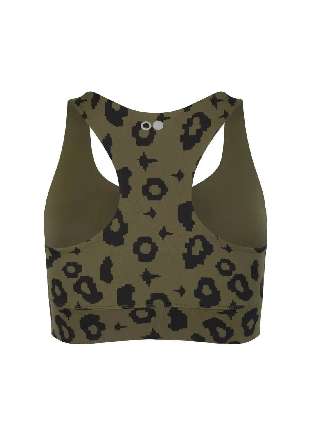 Ubud Sport-BH mit Green Leopard Print