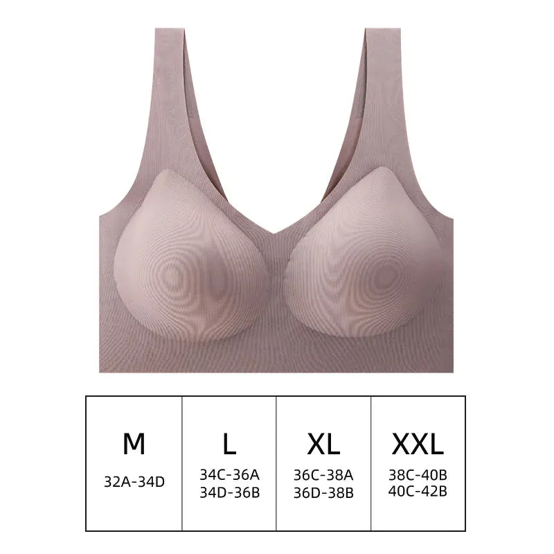 Ultra-Thin Seamless Push-Up Bra: Comfortable Support for Yoga and Sleep