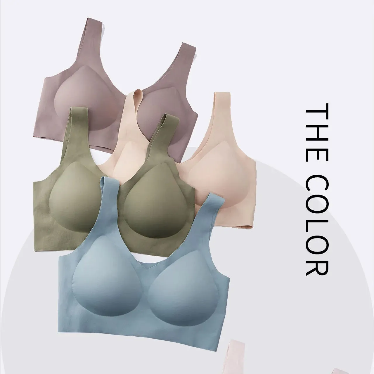 Ultra-Thin Seamless Push-Up Bra: Comfortable Support for Yoga and Sleep