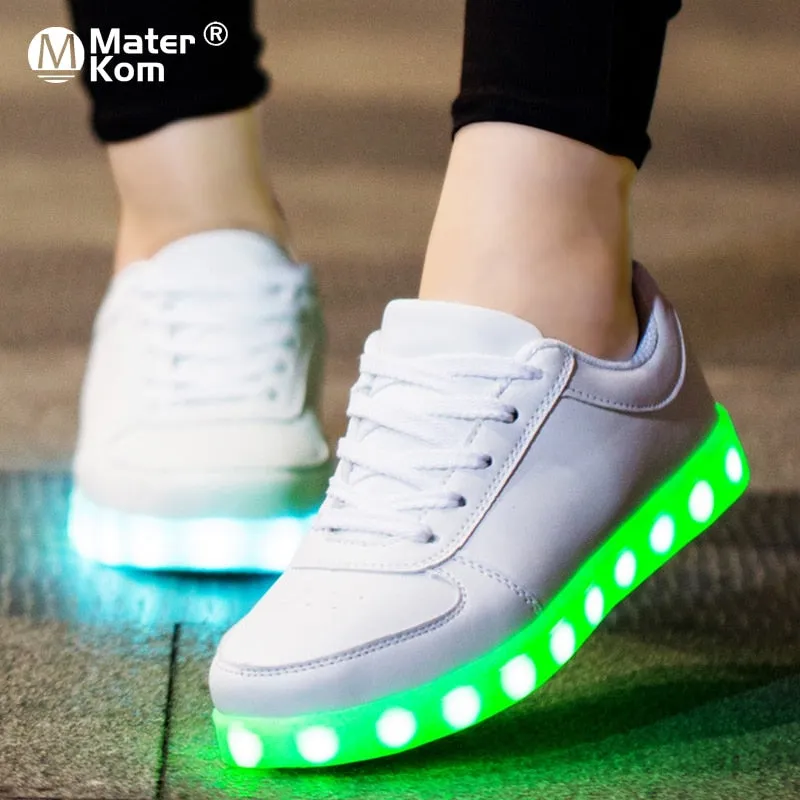 USB Charger Glowing Sneakers Children Led Casual Shoes Breathable Shoes