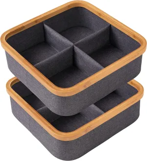 Utureal Set of 3 Foldable Storage Cubes, Fabric Storage Box Desk Organizers for Home and Office, Storage Bins for Cabinet Shelves Closet Drawer Organizing, Toys, Clothes Storage Container (Dark Grey)