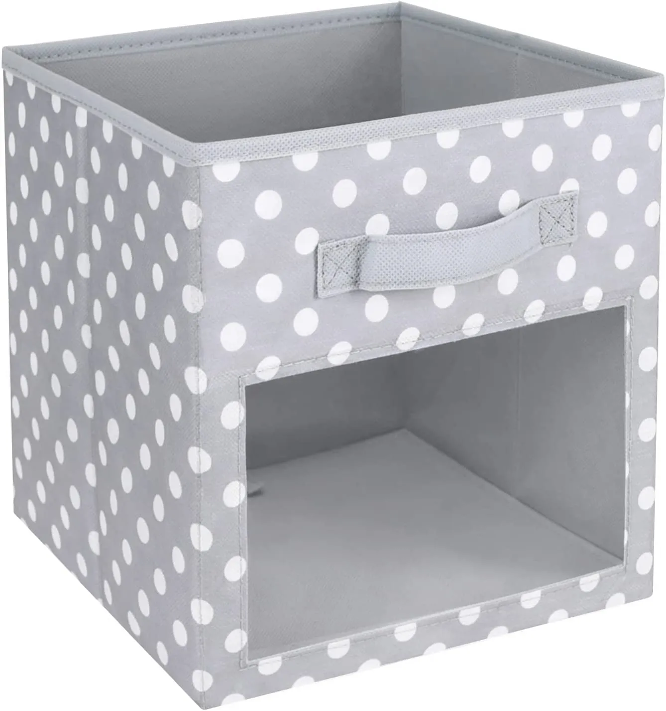 Utureal Set of 3 Foldable Storage Cubes, Fabric Storage Box Desk Organizers for Home and Office, Storage Bins for Cabinet Shelves Closet Drawer Organizing, Toys, Clothes Storage Container (Dark Grey)