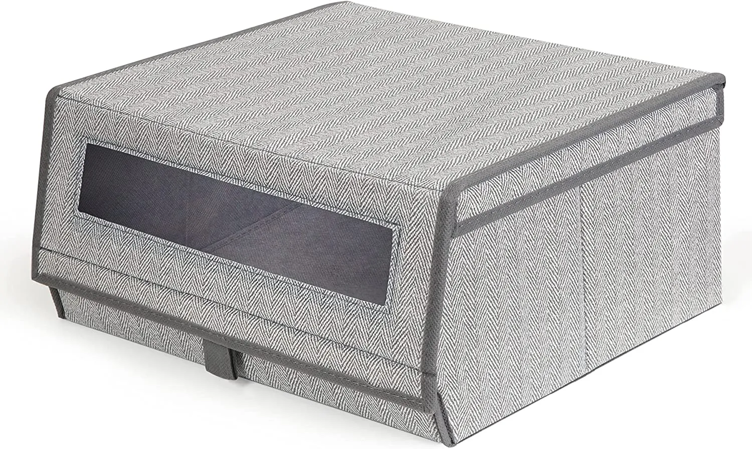 Utureal Set of 3 Foldable Storage Cubes, Fabric Storage Box Desk Organizers for Home and Office, Storage Bins for Cabinet Shelves Closet Drawer Organizing, Toys, Clothes Storage Container (Dark Grey)