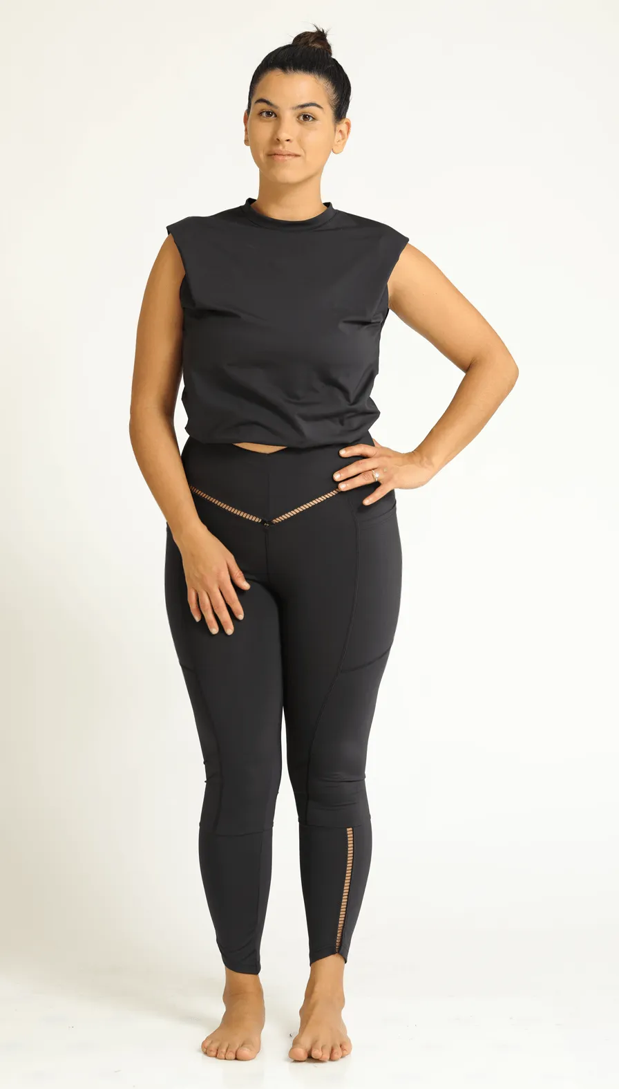 V LONG LEGGINGS BLACK