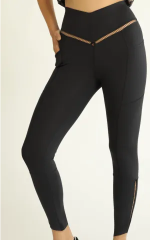 V LONG LEGGINGS BLACK