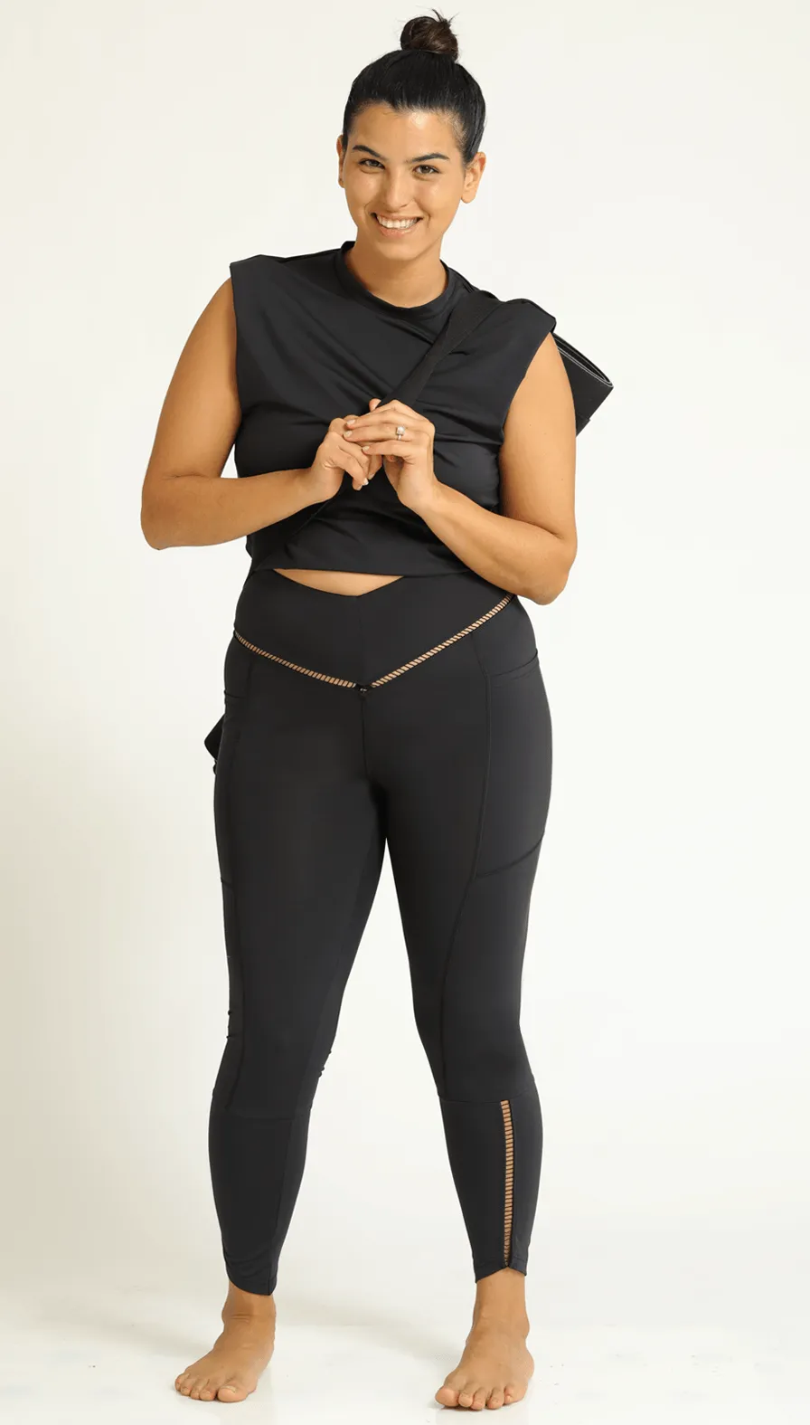 V LONG LEGGINGS BLACK