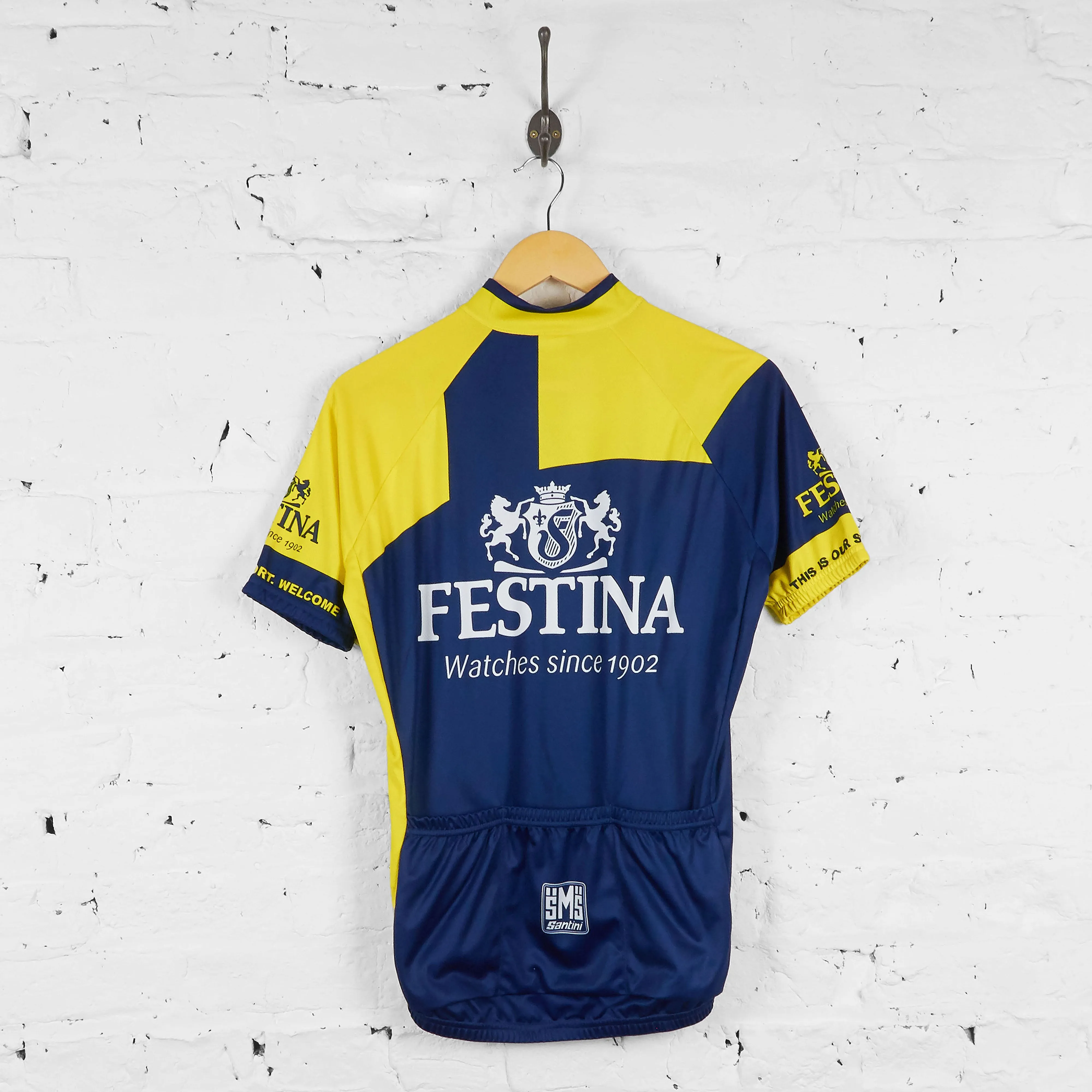 Vintage Festina Watches Cycling Jersey - Blue - L