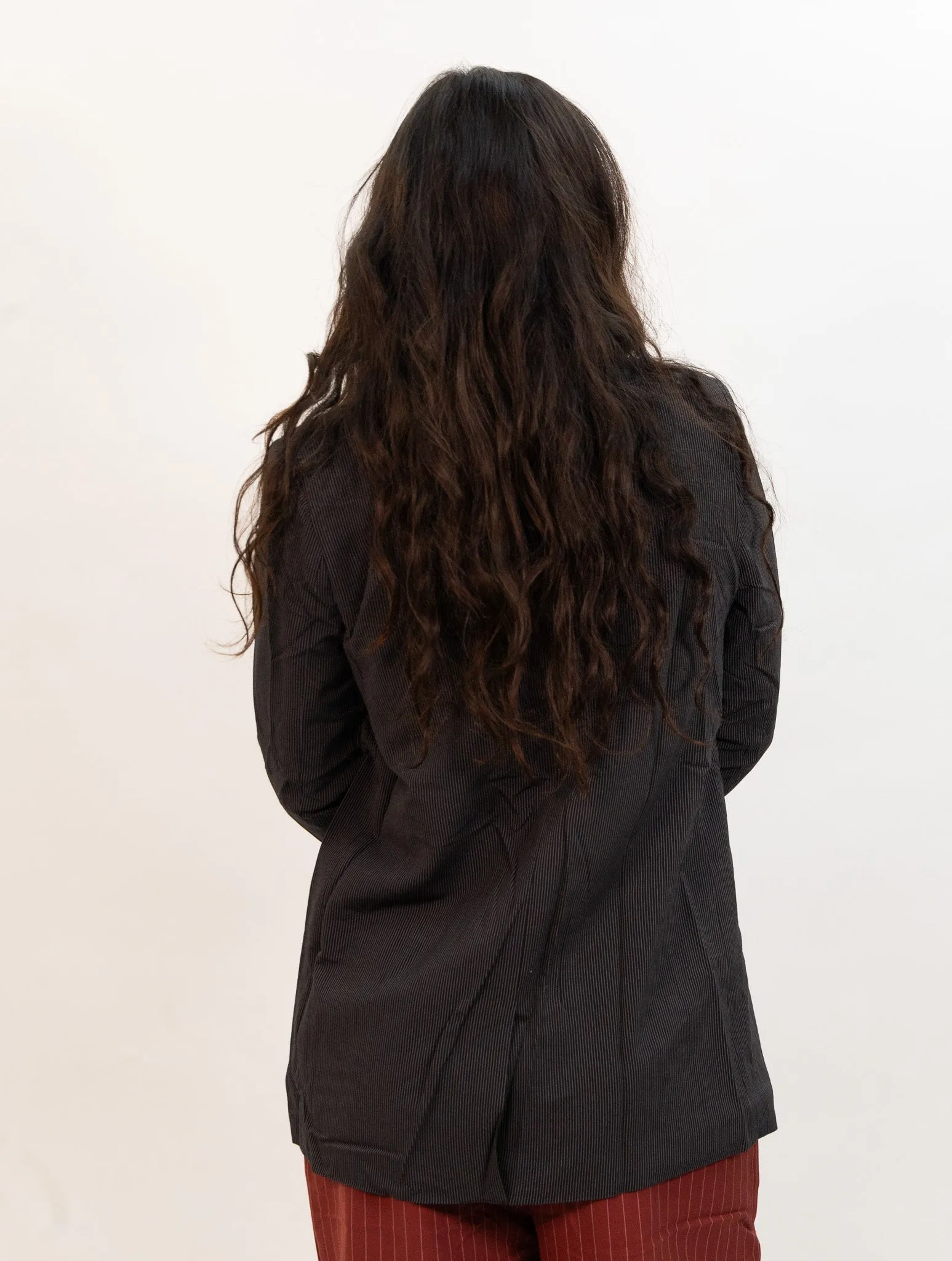 Wild Pony Pinstripe Suit Blazer - Black