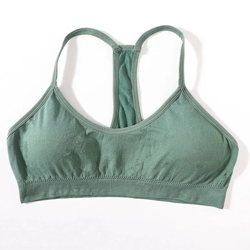 Women Seamless Sports Bra with Removable Pads - Ideal for B C Cup, Sexy Lingerie for Fitness