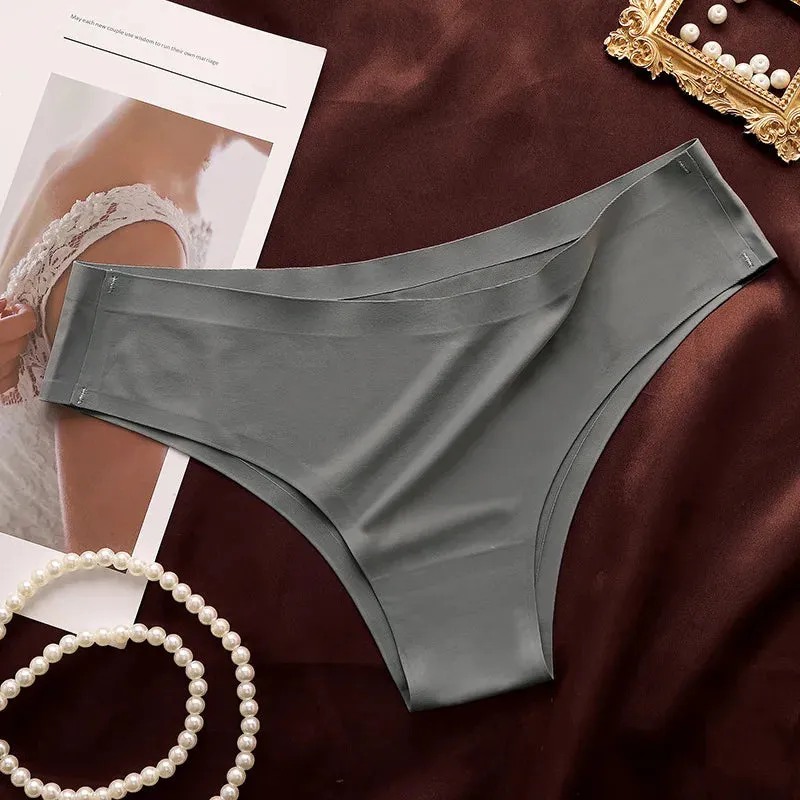 Women Seamless Underwear Silky Sexy Brazilian Panties Low Waist Sports Ultra-thin Underpants Female Soft Comfort Lingerie