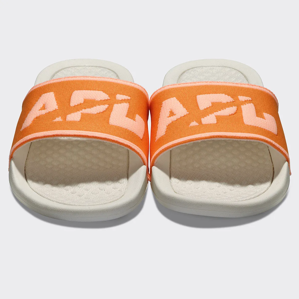Women's | Big Logo TechLoom Slide | Ivory / Orange / Neon Peach