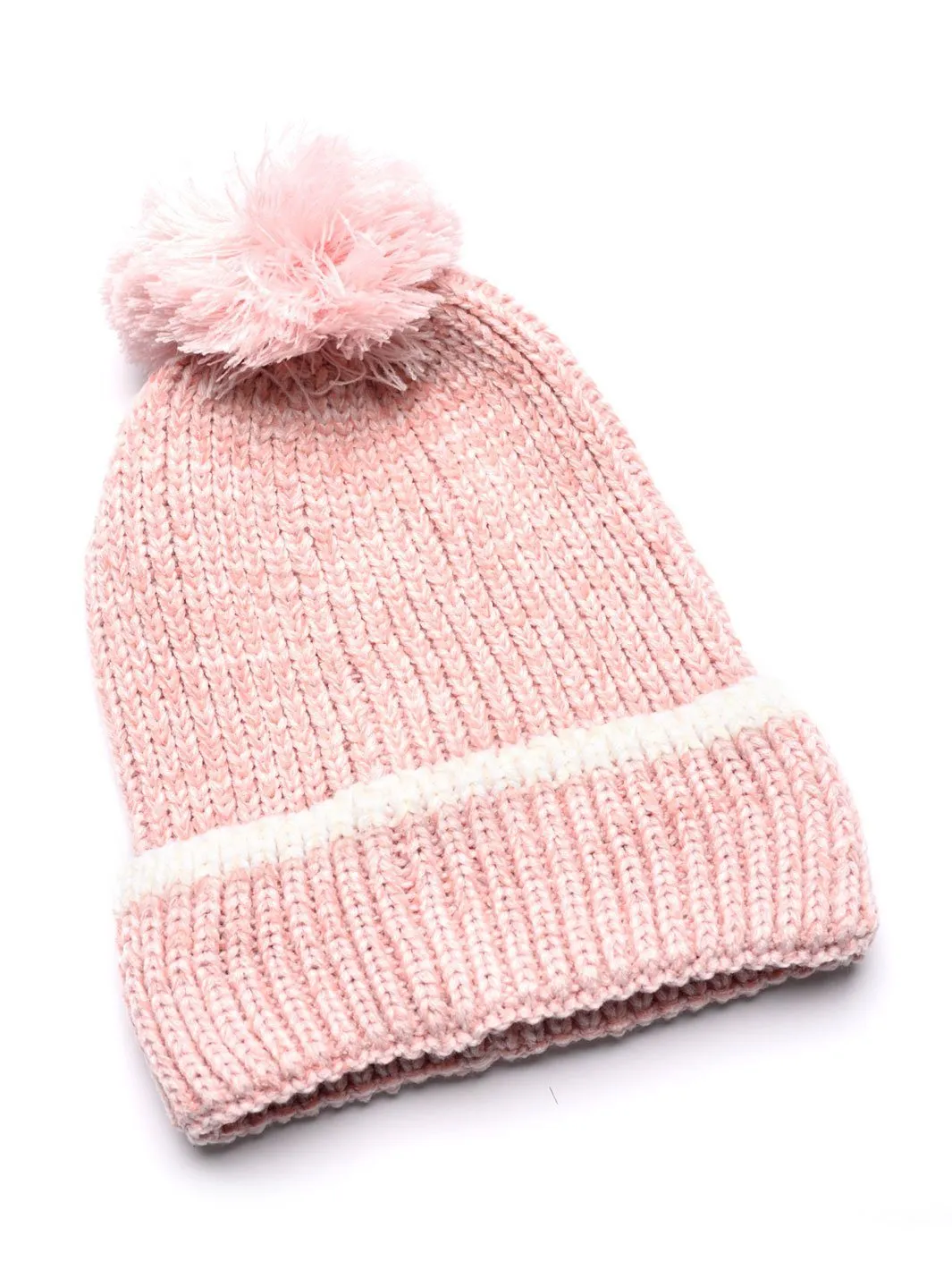 WOMEN'S FUR STRIPE BEANIE