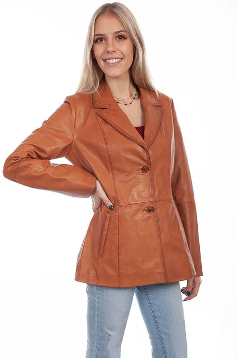 Women's Leather Jacket Collection: Scully Classic Tailored Blazer