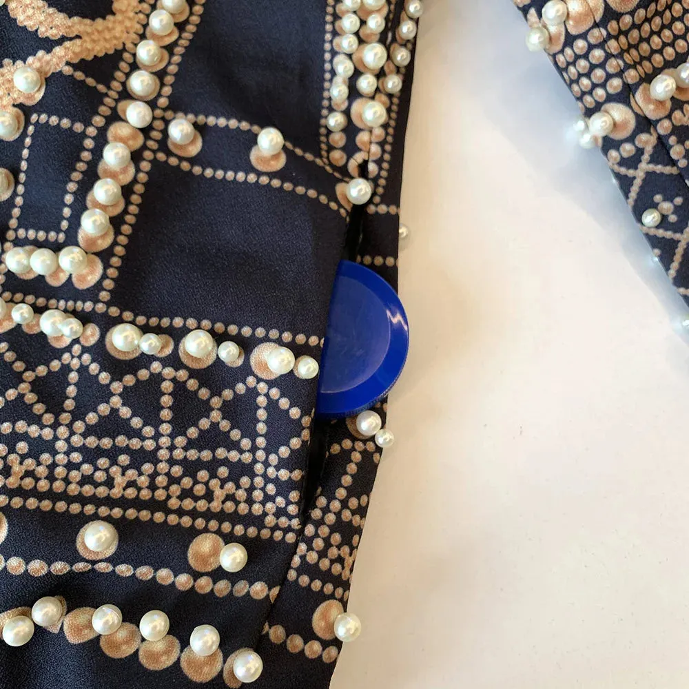 Women's Shawl Collar Embroidered Beaded Jacket V-Neck Vintage Ladies Outwear Coat