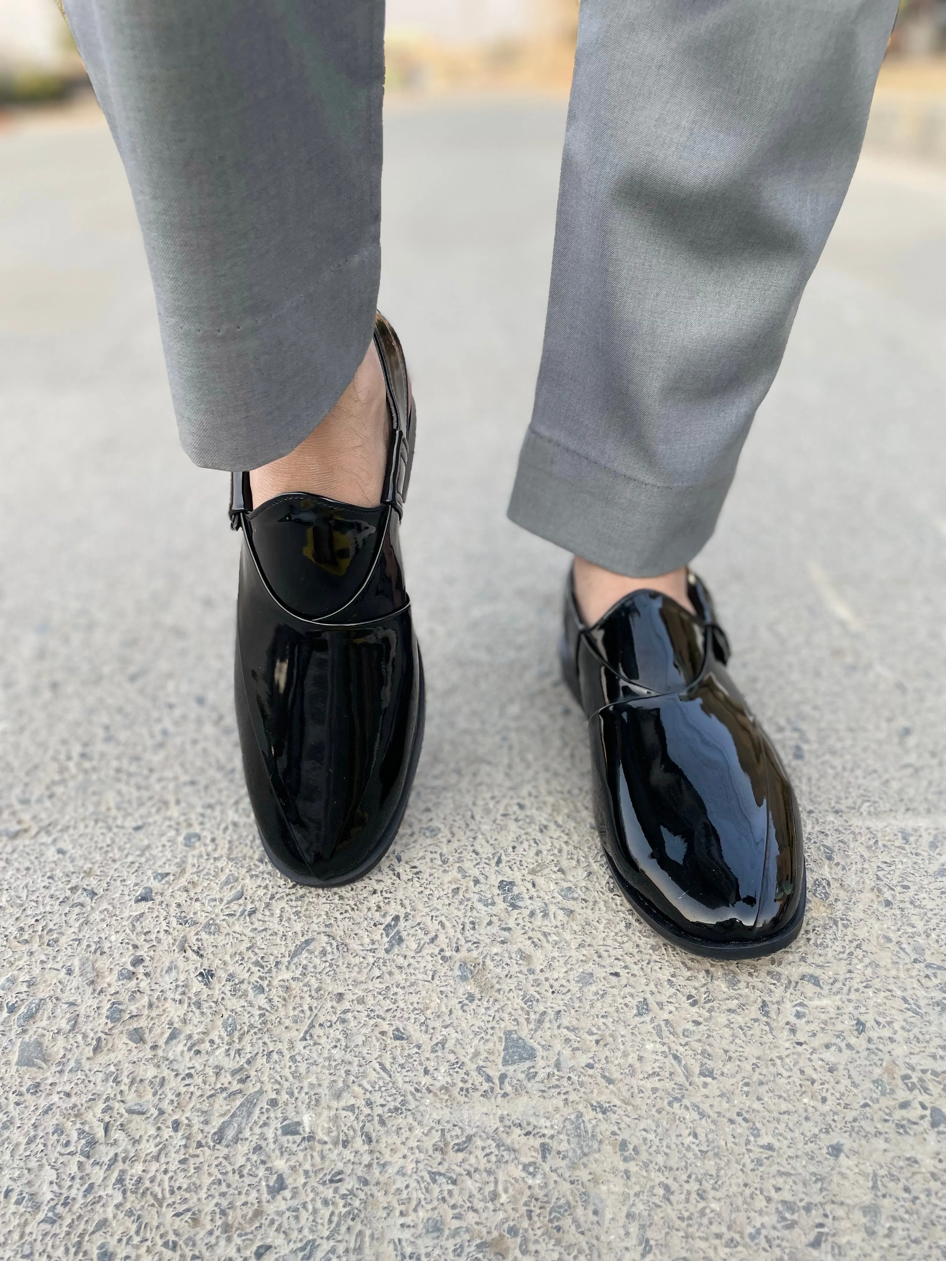 WS Pure leather Handmade Glossy Peshawari Chappal WS-00865