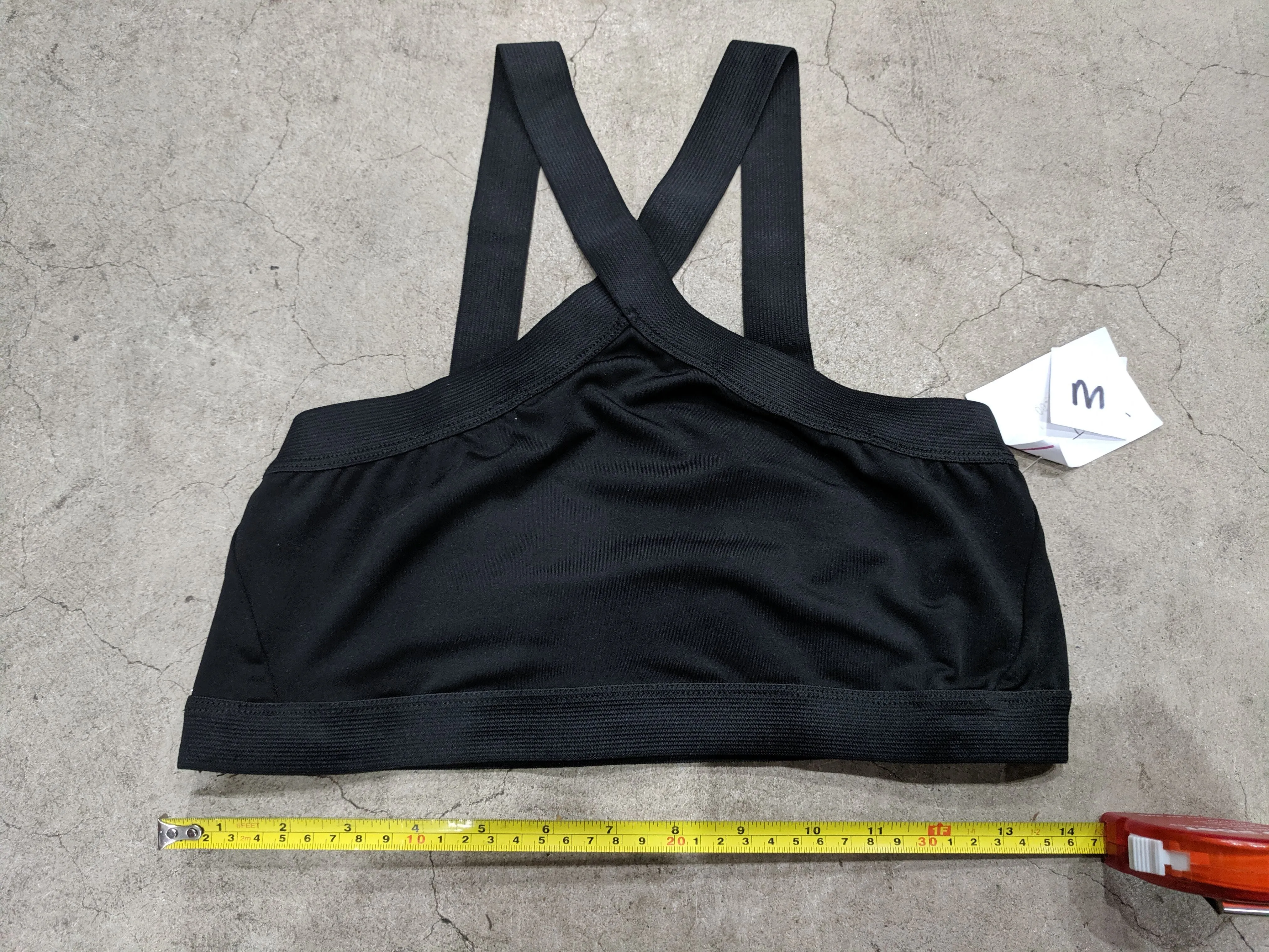 X Front Black Pole Sports Bra
